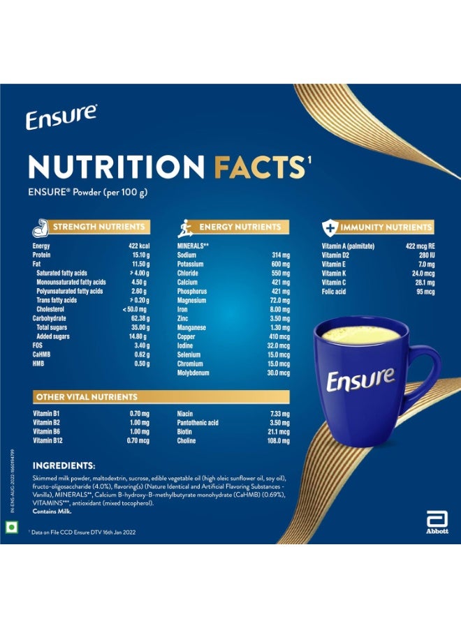 انشور مشروب غذائي متكامل ومتوازن للبالغين - فانيليا ١ كجم، ومشروب "إنشور" للعناية بمرضى السكري، يساعد على التحكم في مستويات السكر في الدم - فانيليا ٤٠٠ جم - Image 3